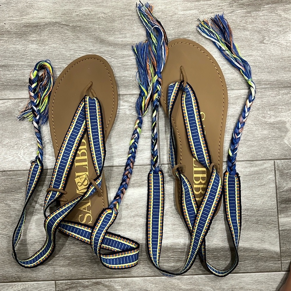 Ladies Sam and Libby Tie Up Sandals Crunchy Child Bohemian